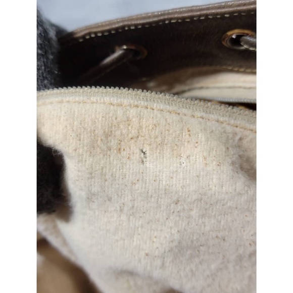 Authentic GUCCI Vintage GG Plus Shoulder Cross Drawstring Bag Beige/Brown - Picture 16 of 16